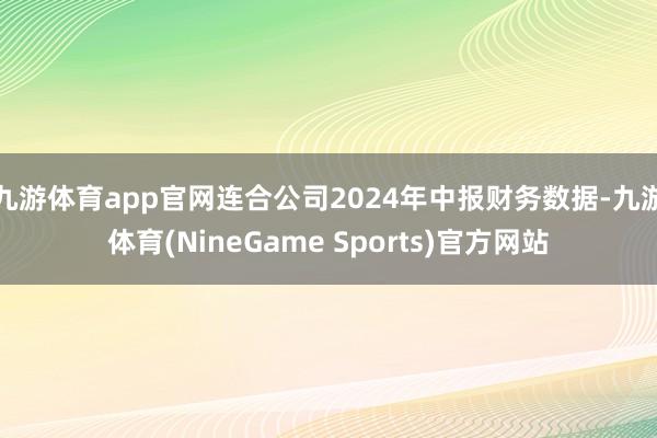 九游体育app官网连合公司2024年中报财务数据-九游体育(NineGame Sports)官方网站