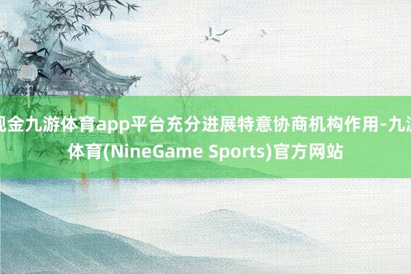 现金九游体育app平台充分进展特意协商机构作用-九游体育(NineGame Sports)官方网站